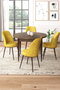 Hanah Home Juego de Mesa y Sillas de 5 Piezas Barroco y Mostaza
